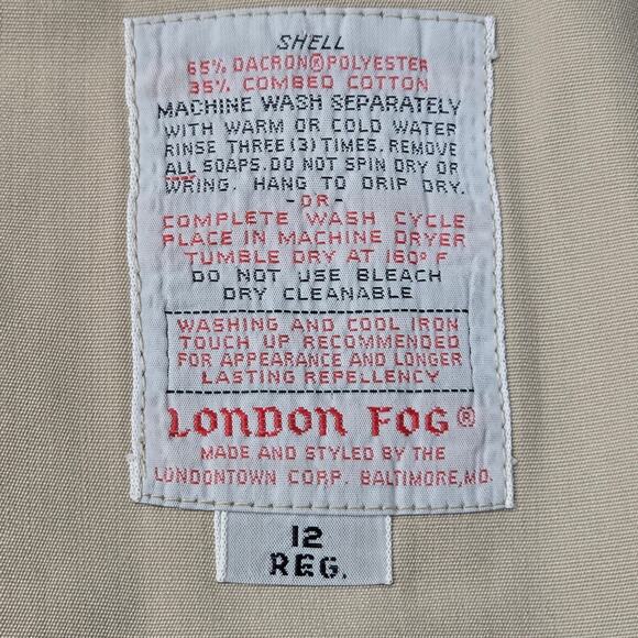 Vintage London Fog Double Breasted Trench Coat Spy Jacket Removable Fleece Liner - Picture 10 of 16